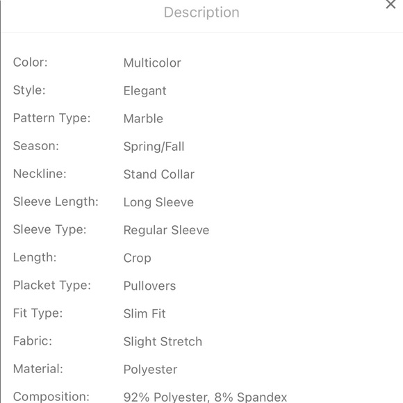 SHEIN Mock-neck Marble Fitted Tee - Picture 7 of 8